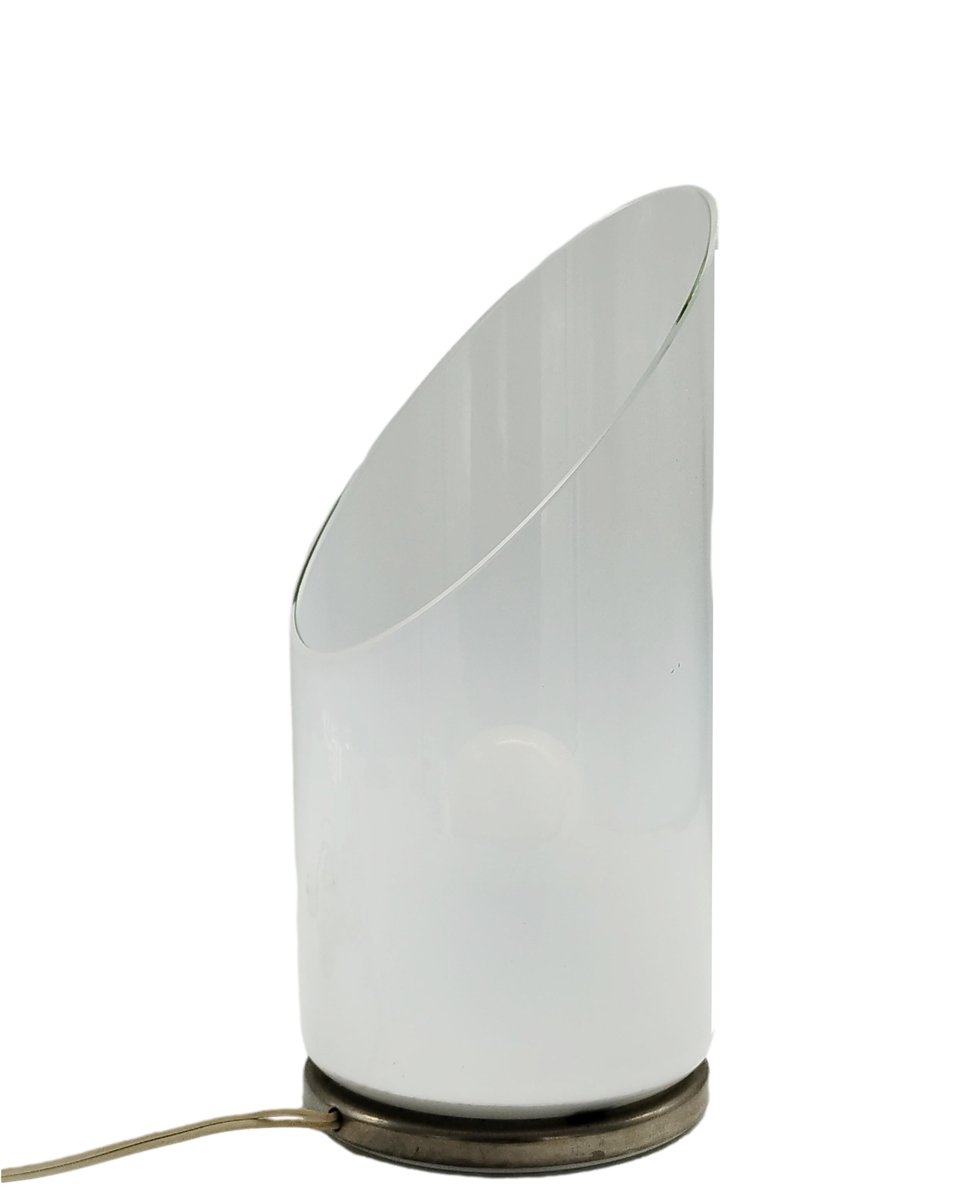 Mid-Century Modern Leucos Murano Glass Table Lamp, Italy, 1970s For Sale