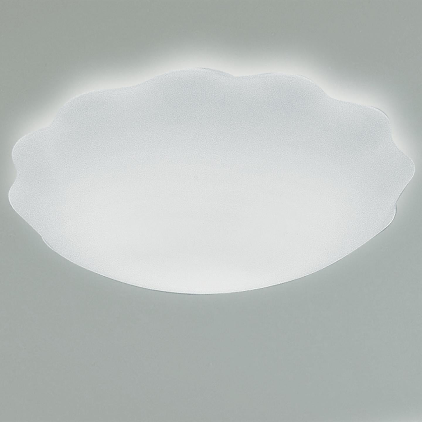 Modern Leucos Nubia P-PL 60 LED Sconce in Satin White by Toso, Massari & Associates For Sale