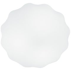 Leucos Nubia P-PL 60 LED Sconce in Satin White by Toso, Massari & Associates