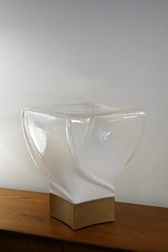 Leucos Opalescent Murano Glass Lamp, Italie 1980s