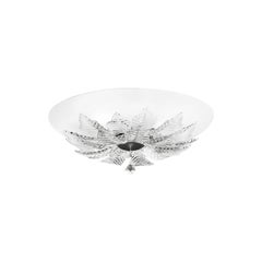 Leucos Orleans PL Flush Mount in White & Crystal & Chrome by MariToscano