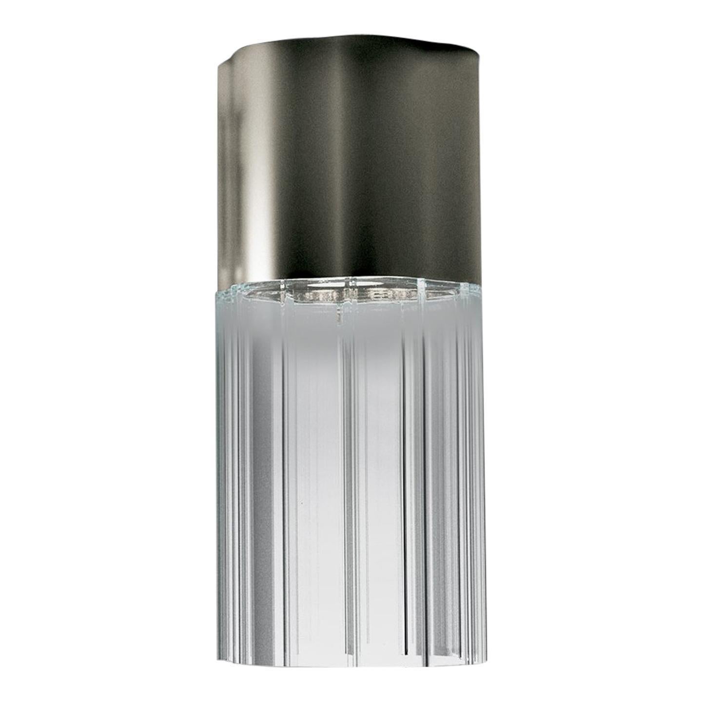 Leucos Reed PL 180 Ceiling Light in Transparent and Nickel by Patrick Jouin