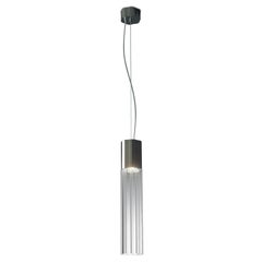 Leucos Reed S 90 Pendant Light in Transparent and Nickel by Patrick Jouin