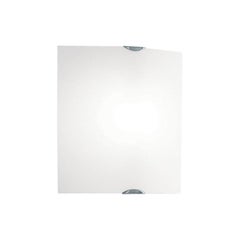 Leucos Selis P-PL 35 Wall Sconce in Satin White and Chrome by Toso & Massari