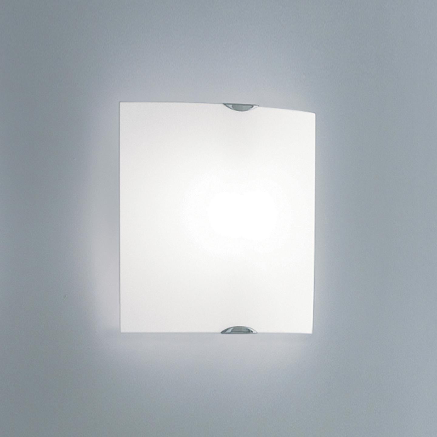Modern Leucos Selis P-PL 35 Wall Sconce in Satin White and Chrome by Toso & Massari For Sale