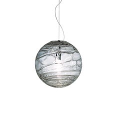 Leucos Sibilla S 30 Pendant Light in Craquele and Chrome by Crepax & Zanon