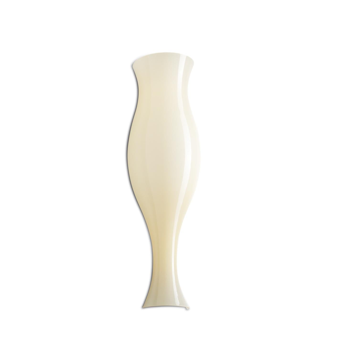 Leucos Spring P Wall Sconce in Glossy Honey & Matte White by Eva Zeisel For Sale