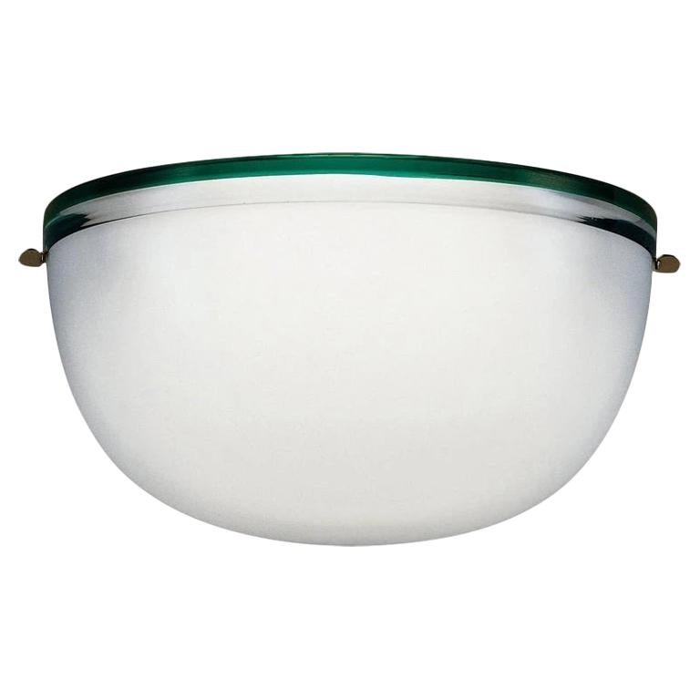 Stillboi Wall Lamp by Venini, White, Green and Gold