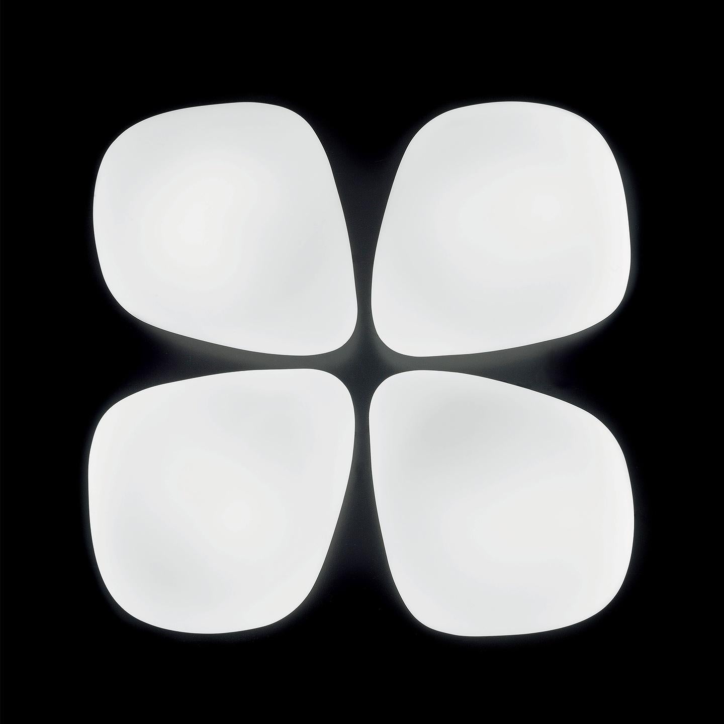 Modern Leucos Stone P-PL Wall or Ceiling Light in Satin White by Design Lab