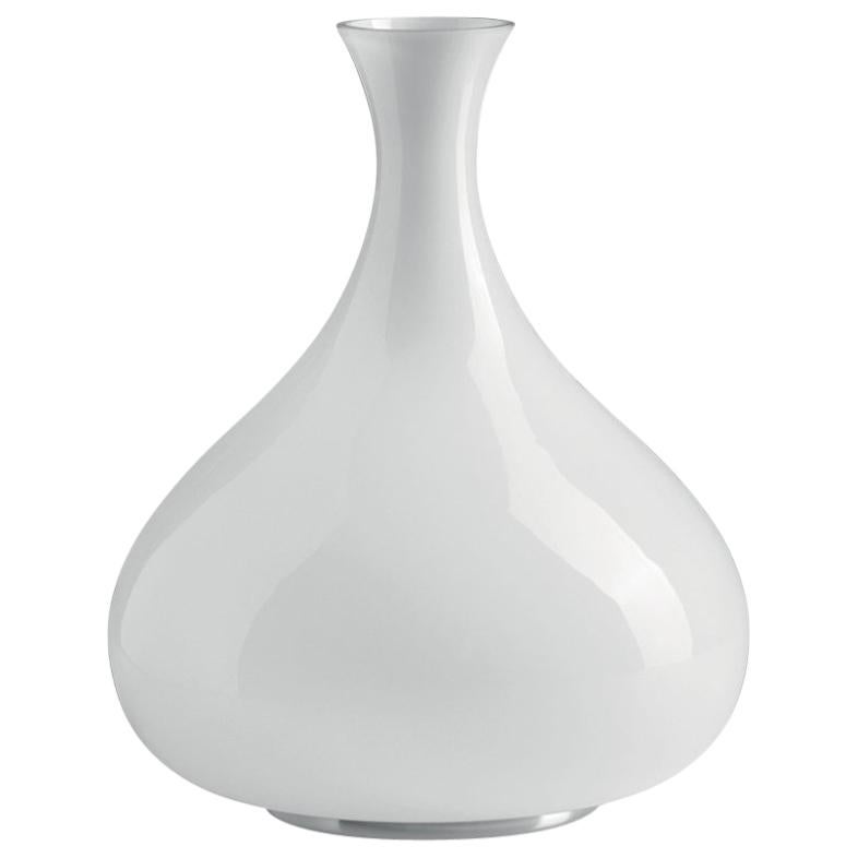 Modern Leucos Summer T Table Light in Glossy White and Chrome by Eva Zeisel For Sale