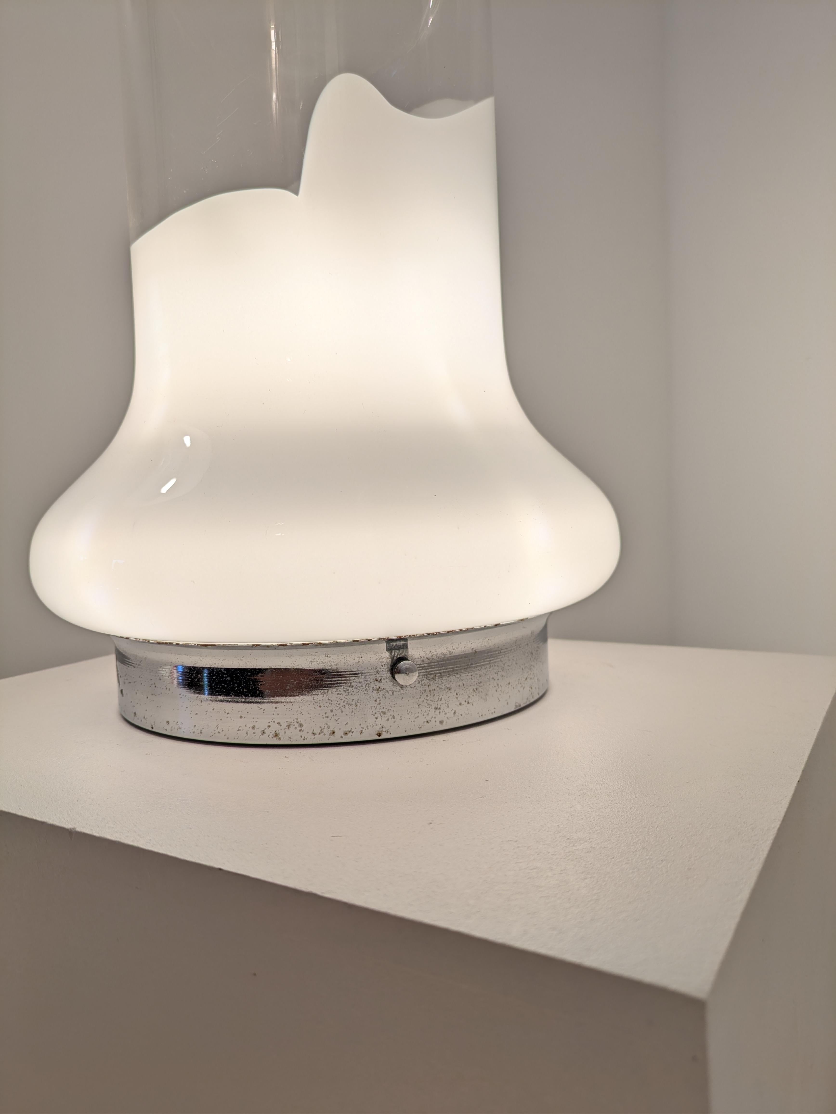 Lampe de table Leucos, verre de Murano, par Roberto Pamio, vers 1970 en vente 2