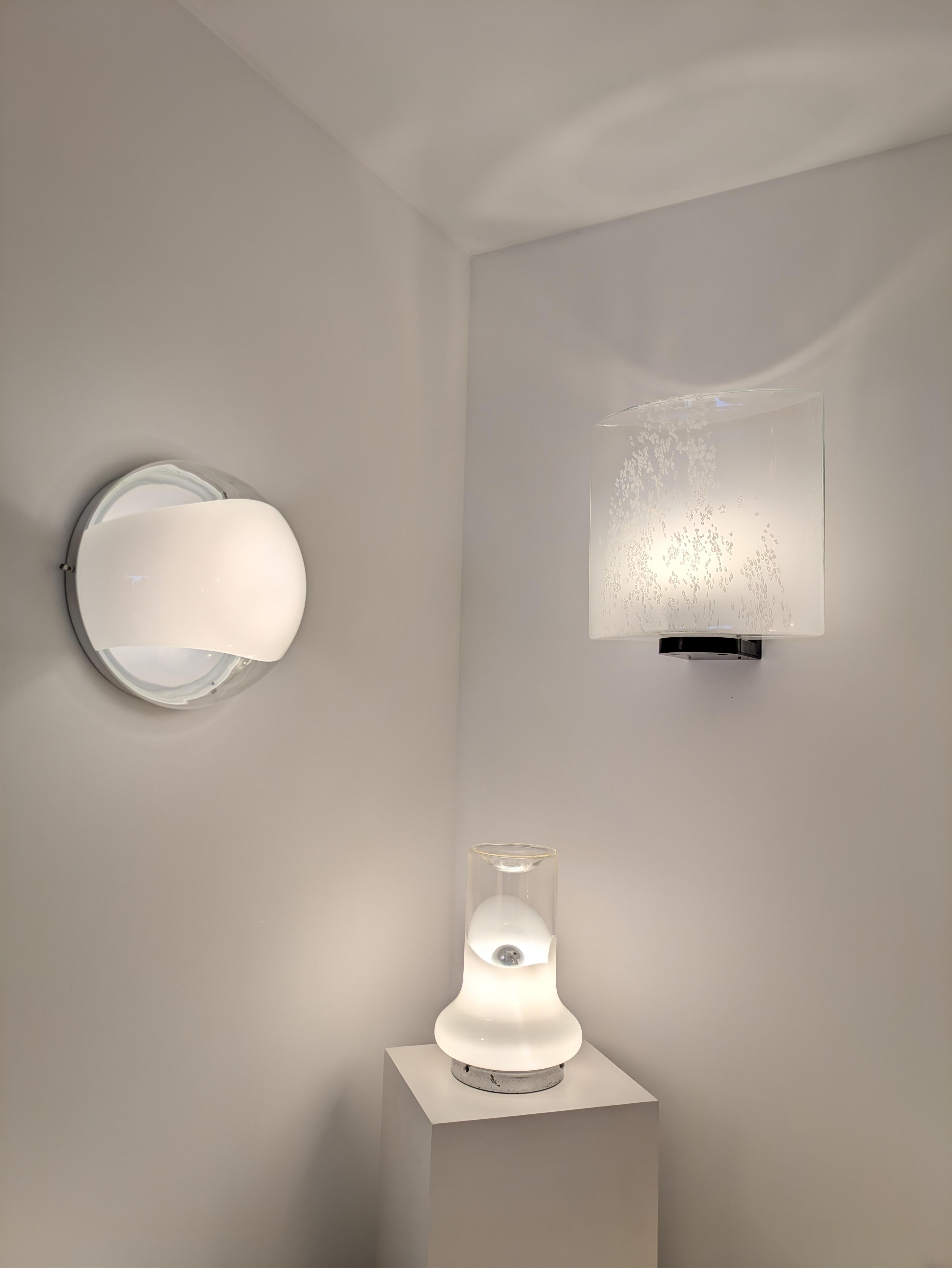 Lampe de table Leucos, verre de Murano, par Roberto Pamio, vers 1970 en vente 3