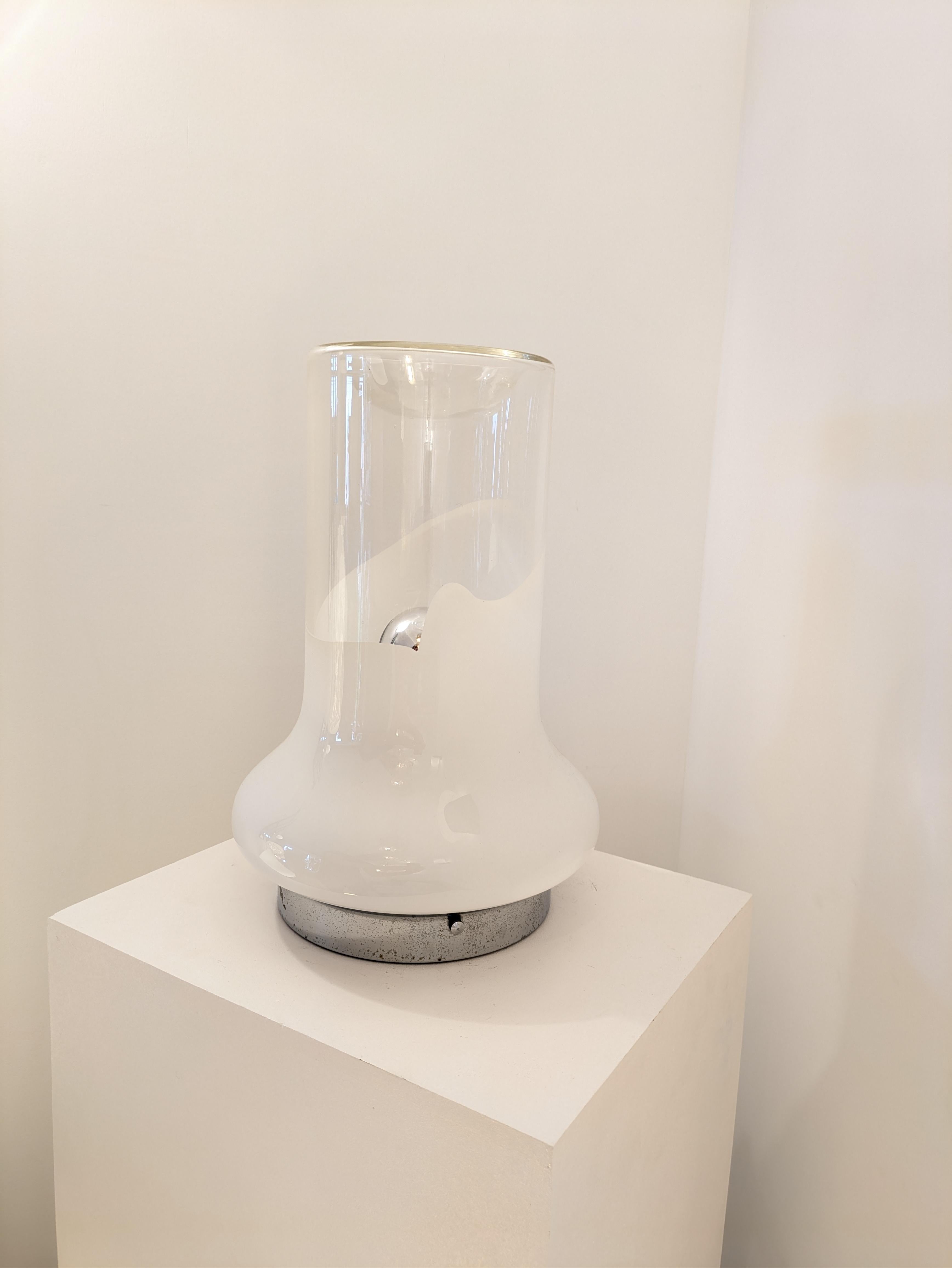 Lampe de table Leucos, verre de Murano, par Roberto Pamio, vers 1970 en vente 5