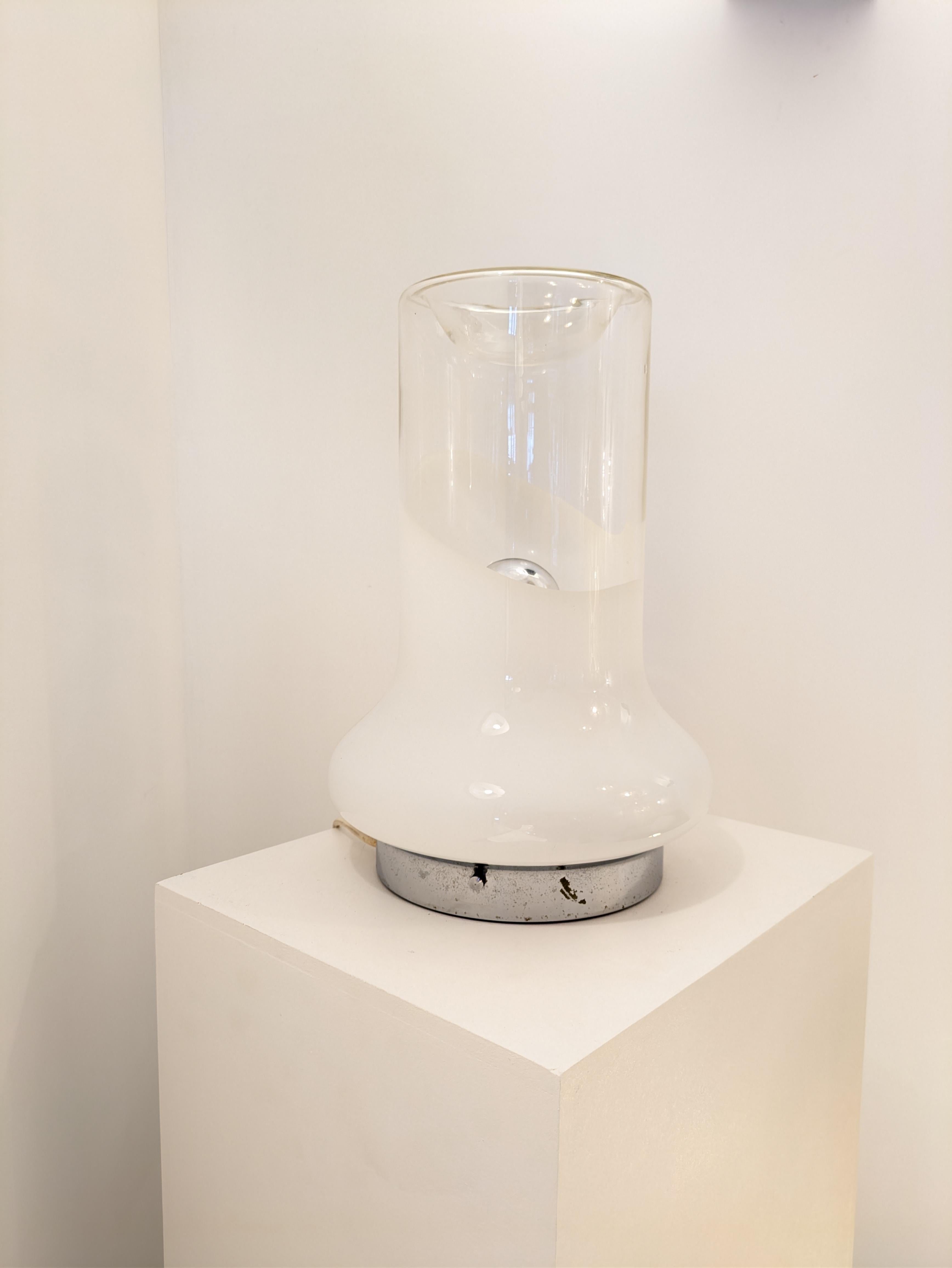 Lampe de table Leucos, verre de Murano, par Roberto Pamio, vers 1970 en vente 6