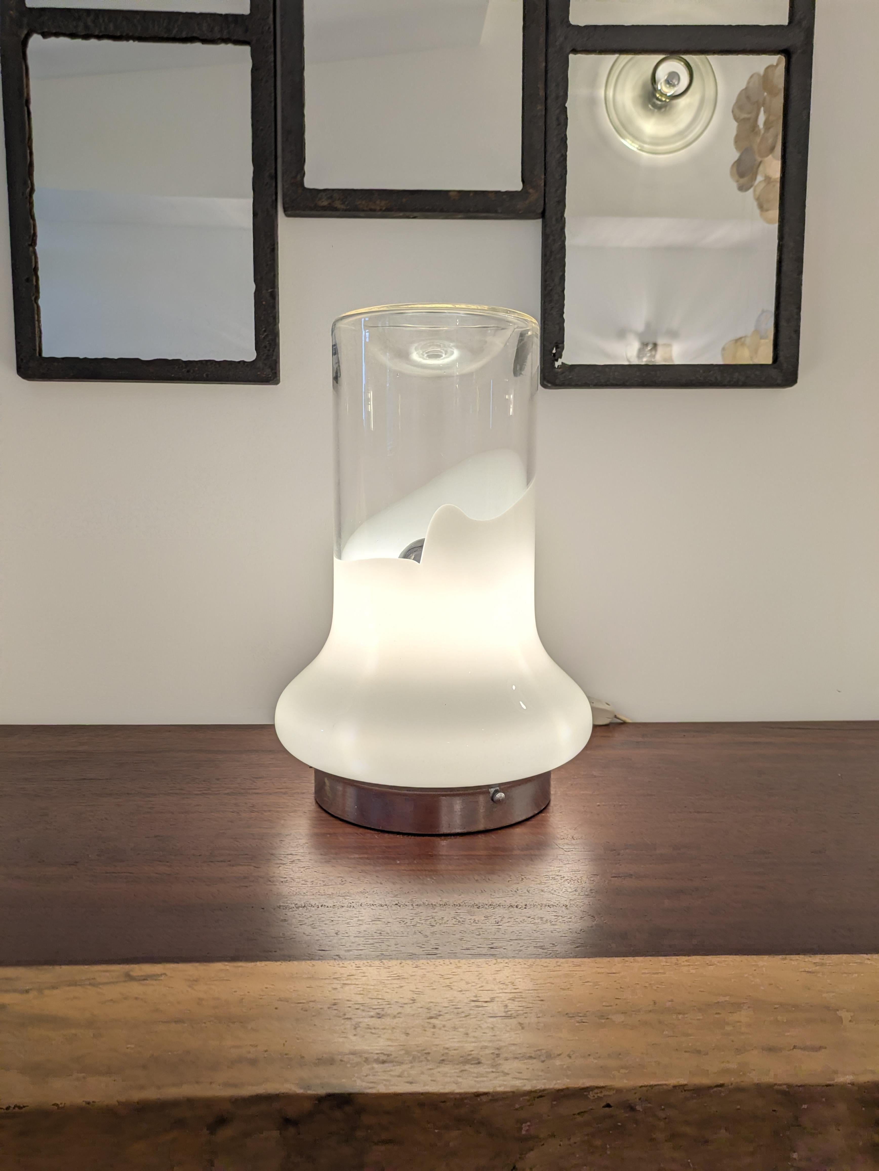 Lampe de table Leucos, verre de Murano, par Roberto Pamio, vers 1970 en vente 8