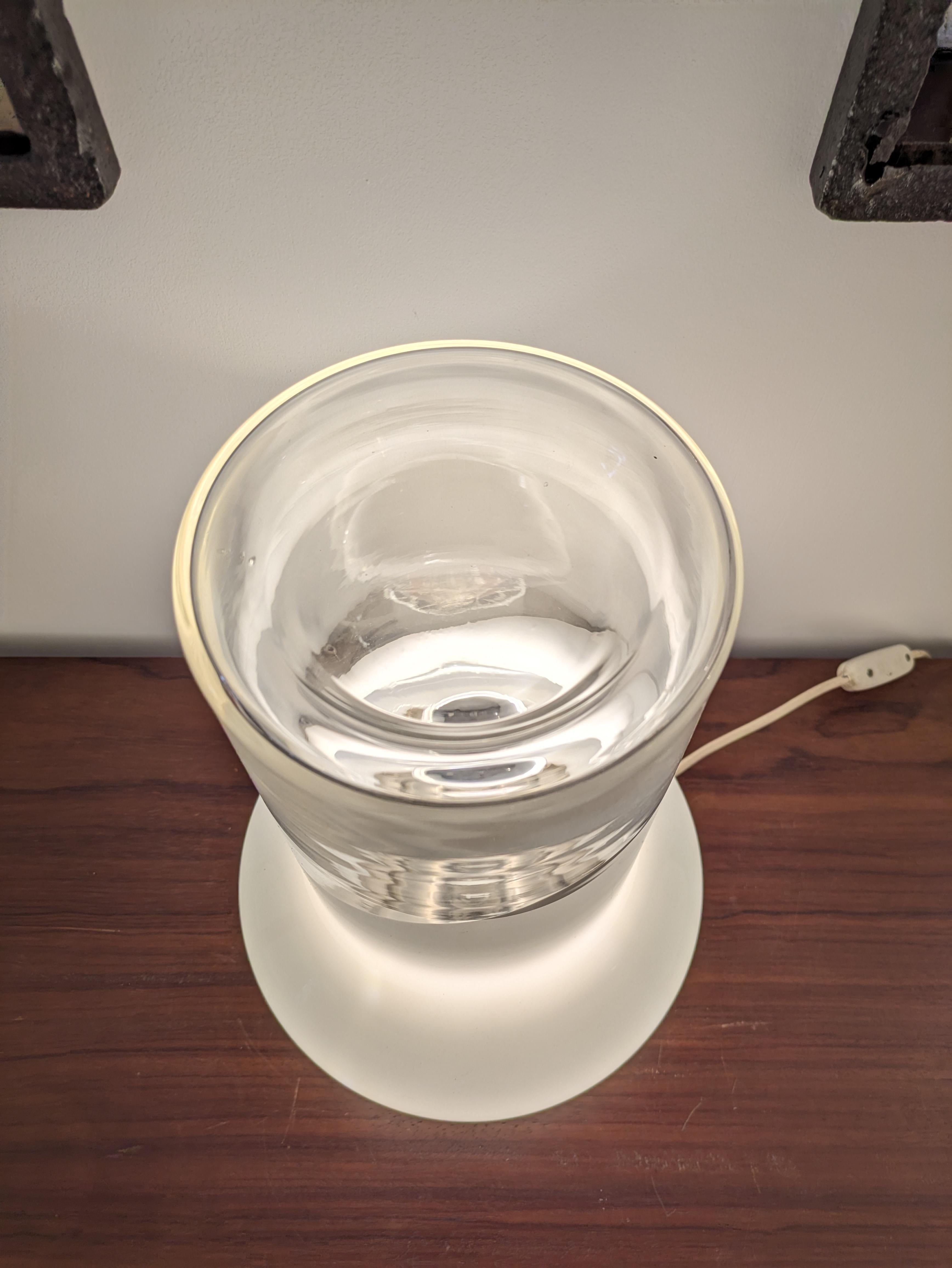 Lampe de table Leucos, verre de Murano, par Roberto Pamio, vers 1970 en vente 9
