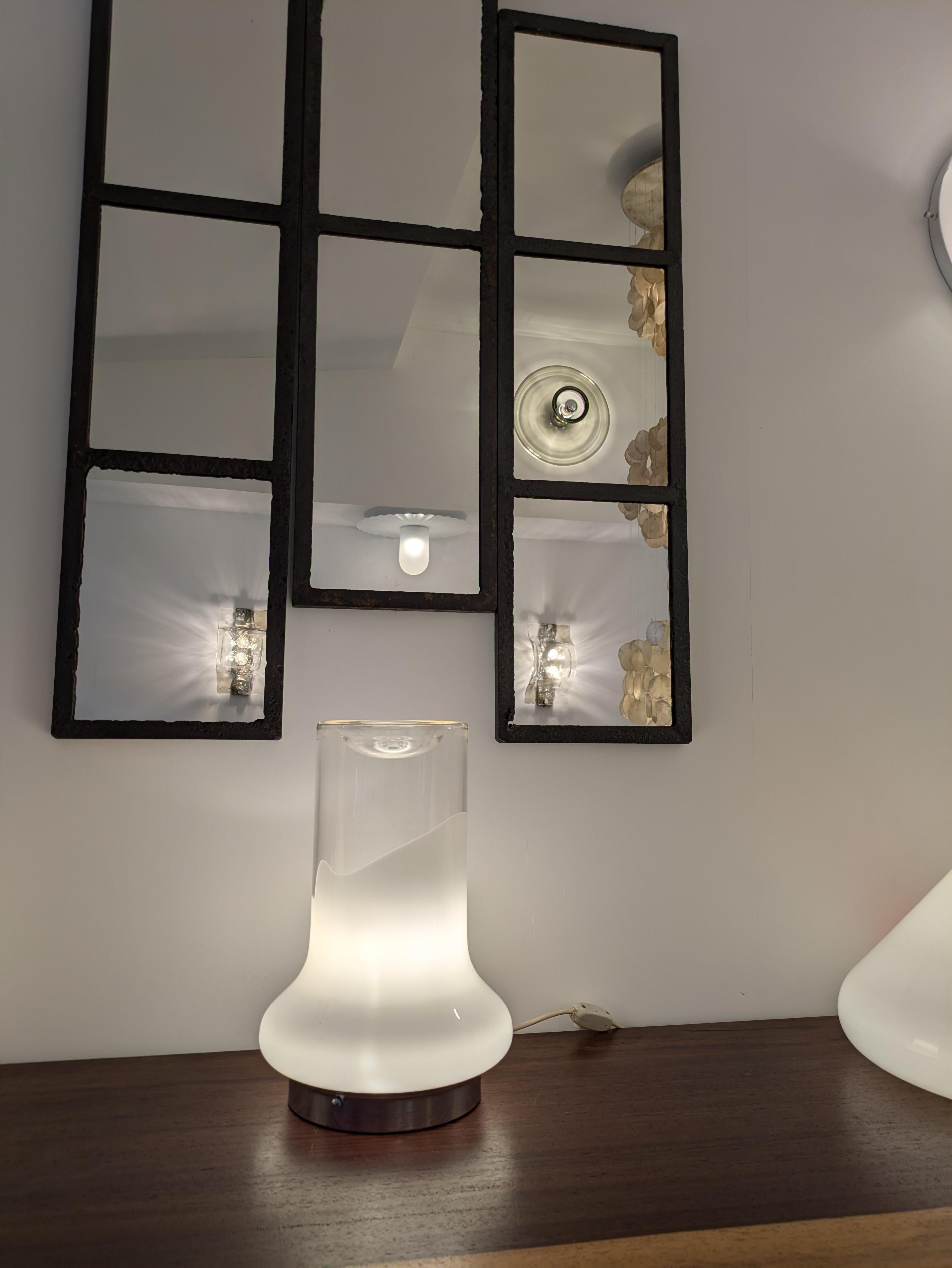 Lampe de table Leucos, verre de Murano, par Roberto Pamio, vers 1970 en vente 11
