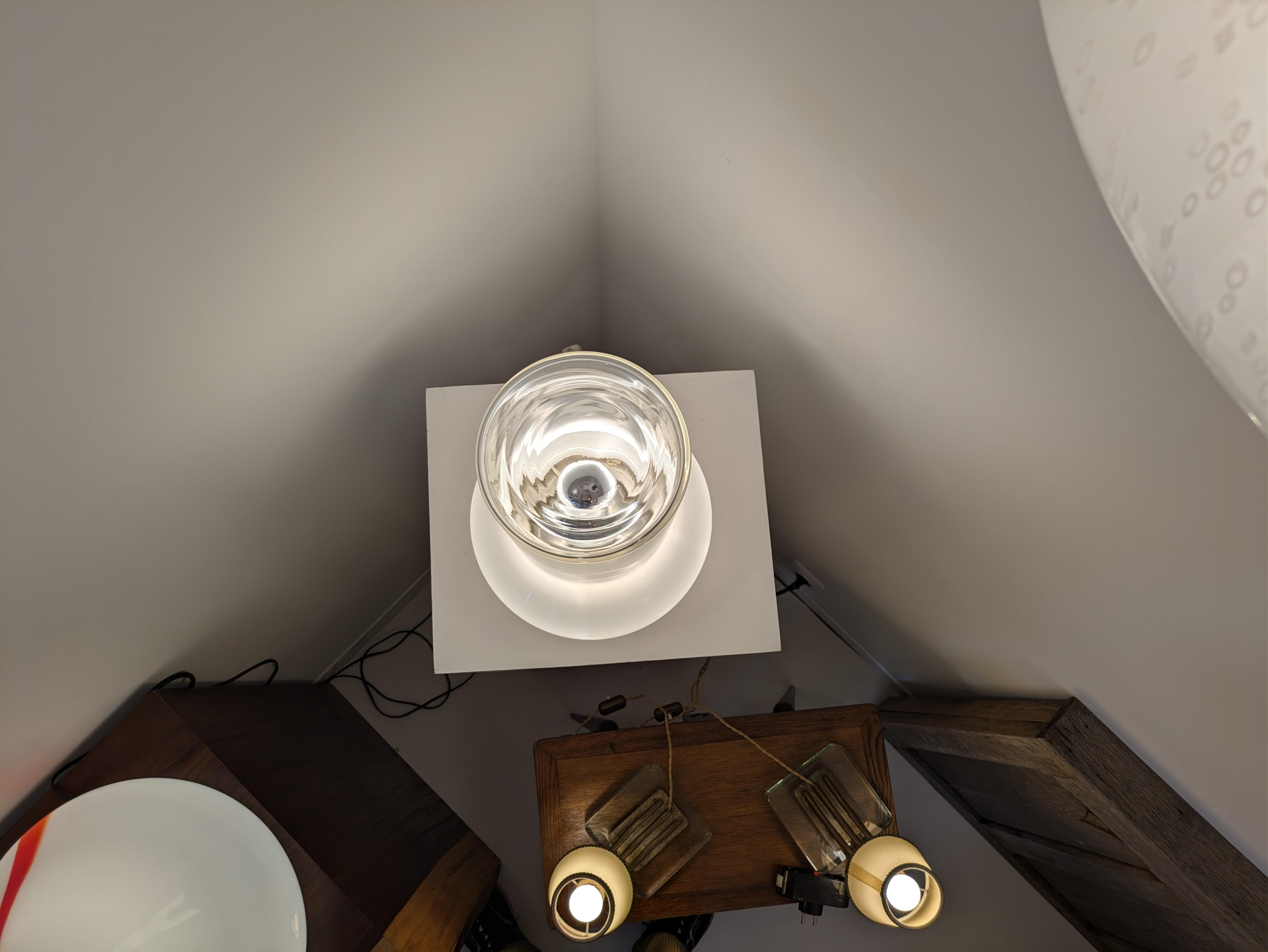 20ième siècle Lampe de table Leucos, verre de Murano, par Roberto Pamio, vers 1970 en vente
