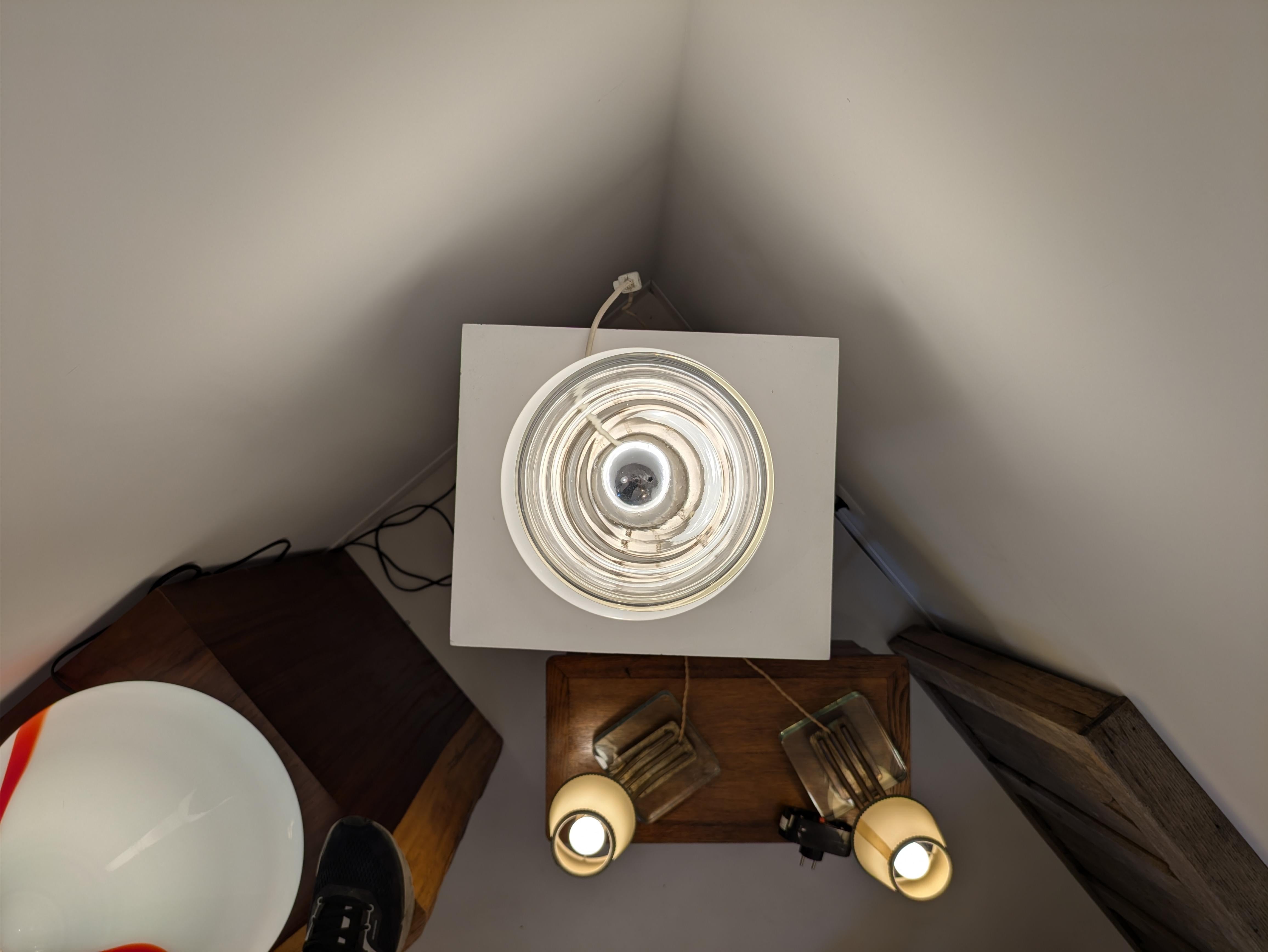 Verre d'art Lampe de table Leucos, verre de Murano, par Roberto Pamio, vers 1970 en vente