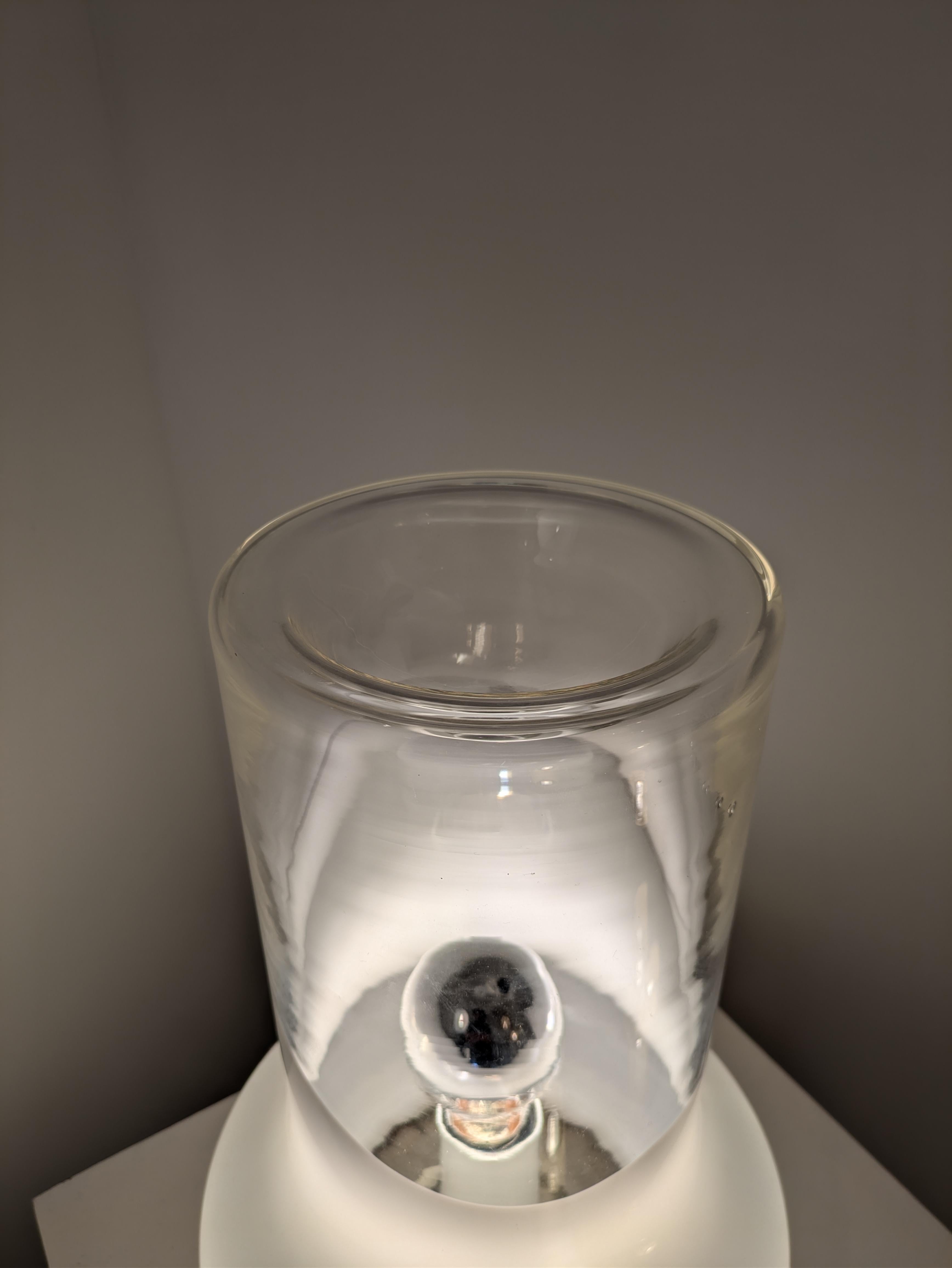 Lampe de table Leucos, verre de Murano, par Roberto Pamio, vers 1970 en vente 1