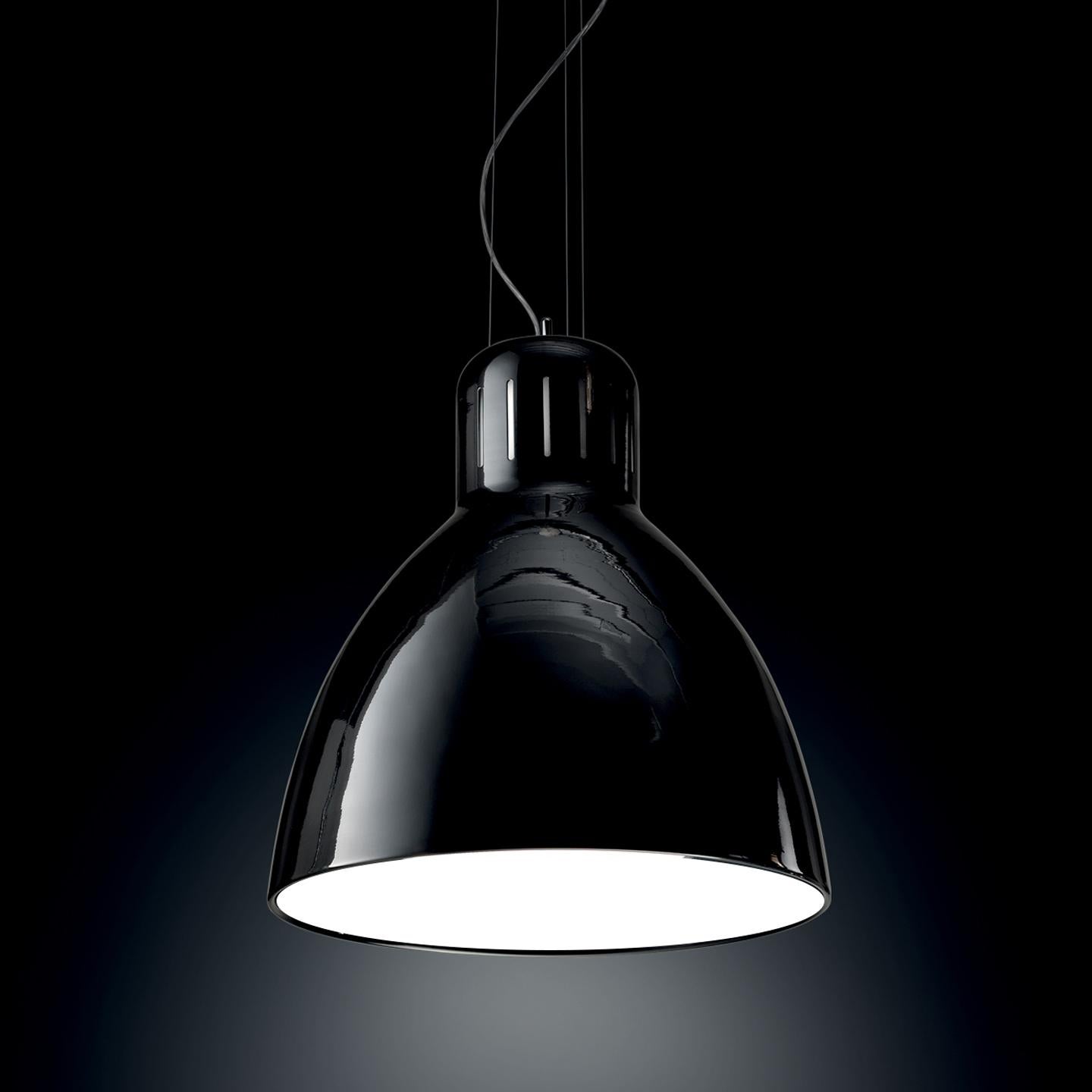 The Great JJ pendant updates the original Jac Jacobsen L-1 architect desk lamp (1937) for contemporary use. The 2006 refresh of this iconic design is a clever play on scale and light topology (creating a large-scale pendant from a small-scale task