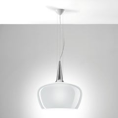 Leucos Witch S Pendant Light in Glossy Gray & Chrome by Marco Piva