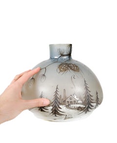 Leune Art Nouveau Cameo Glass Vase, France, 20th Century