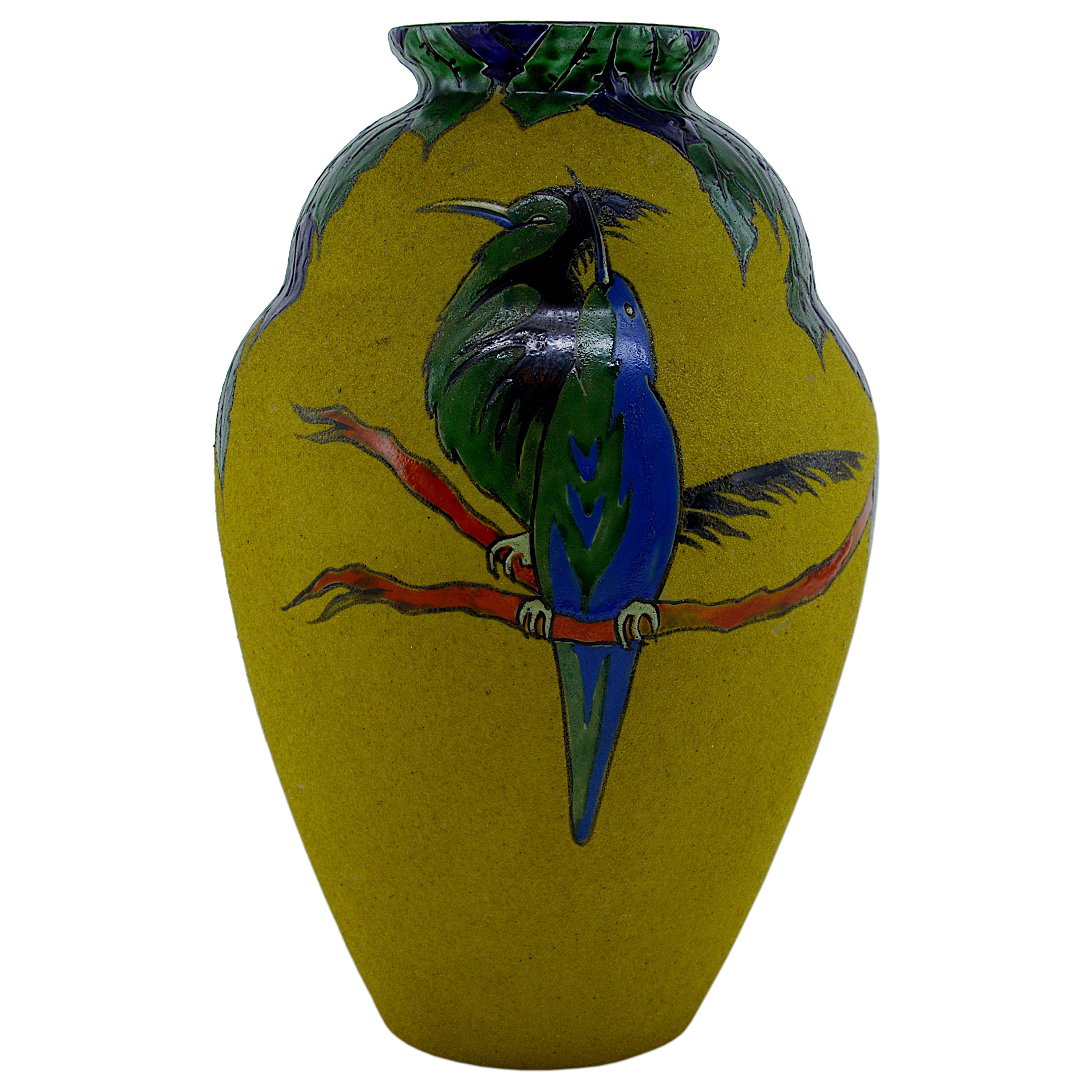 Leune Franch Art Deco Bird Vase, 1920s