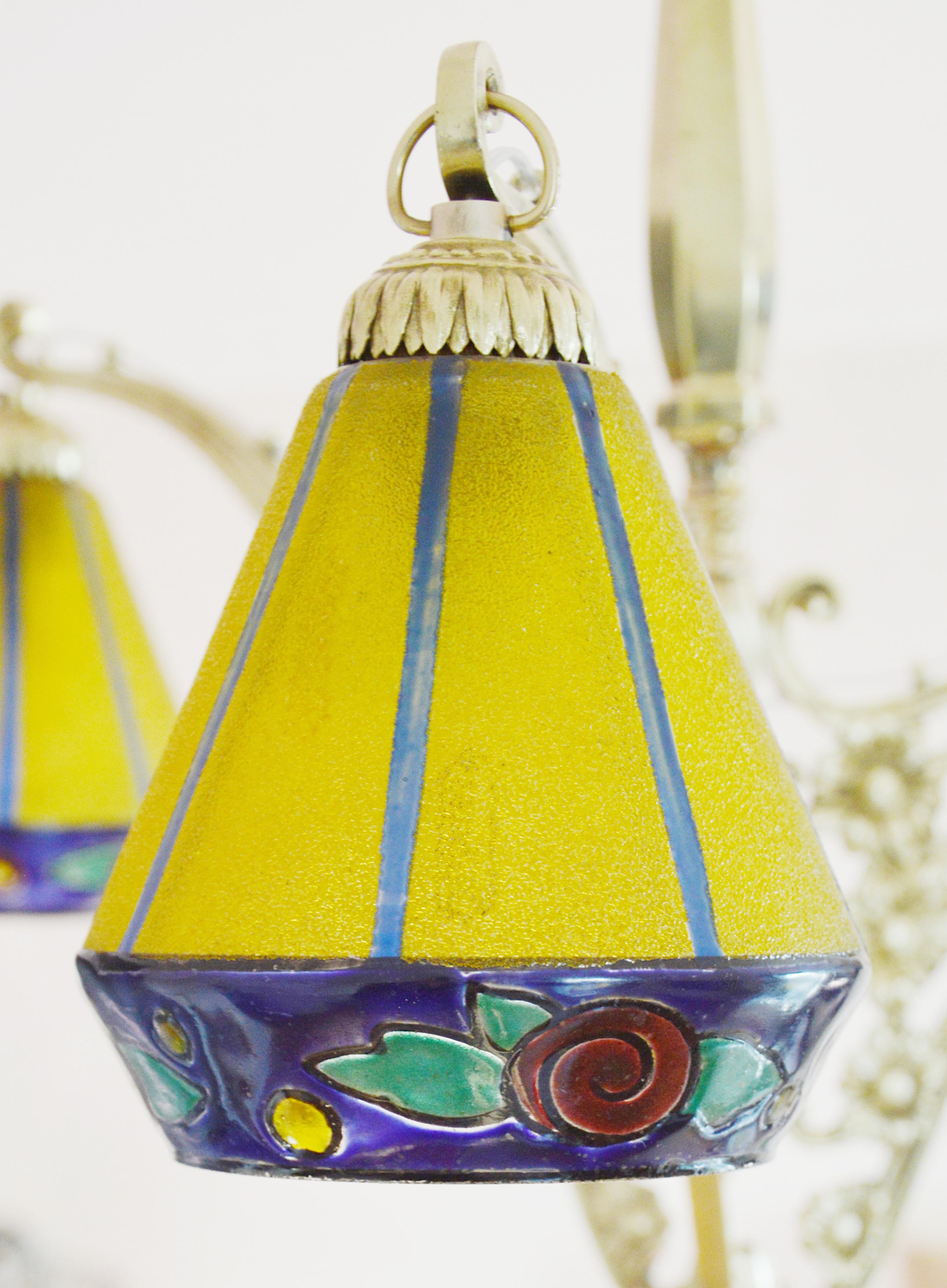 Lampadario Leune Art Deco francese 1920 in vendita 3