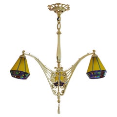Leune French Art Deco Chandelier 1920