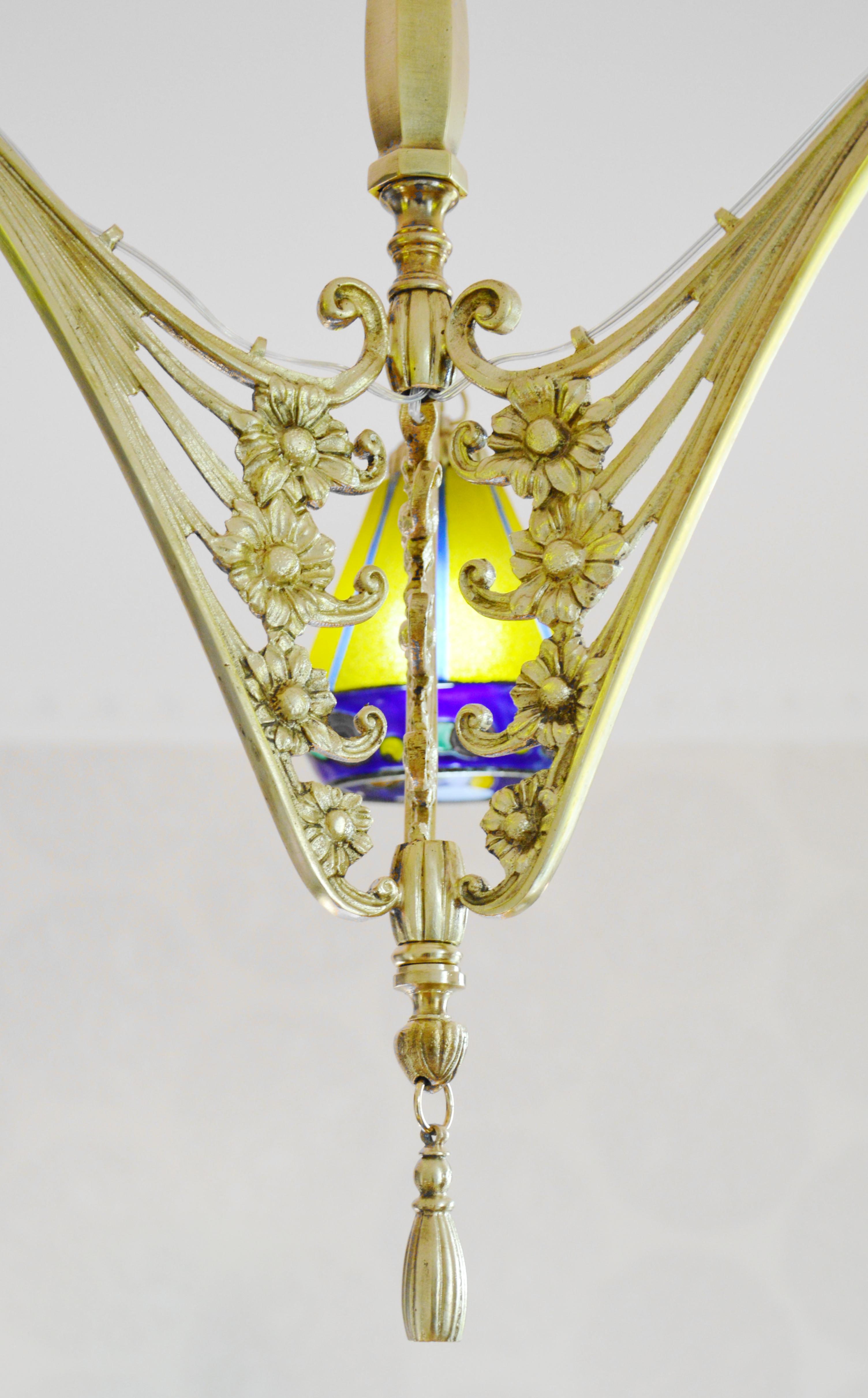 Leune French Art Deco Chandelier, 1920 For Sale 2
