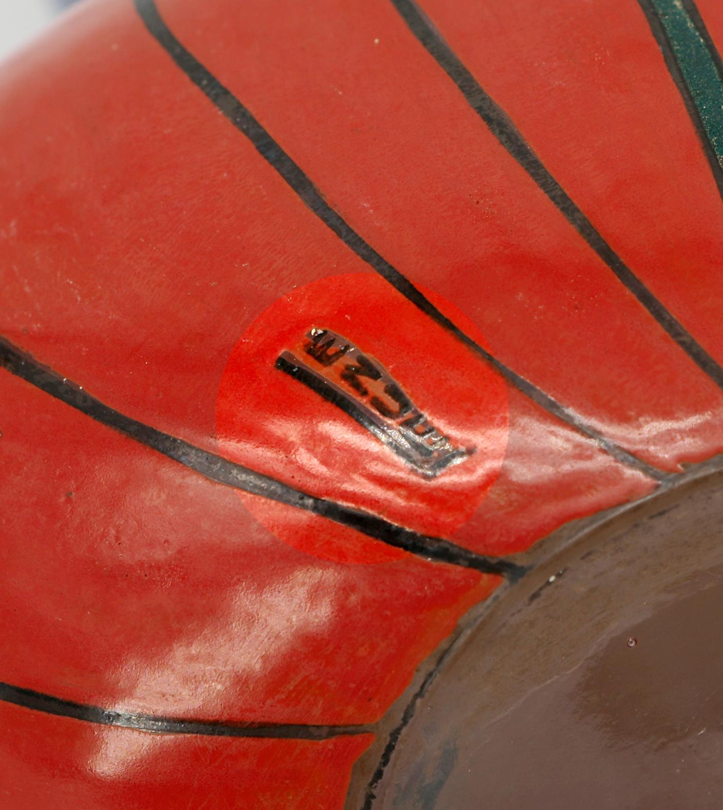 Vetro artistico Vaso in vetro smaltato Art Deco francese LEUNE, 1920 in vendita