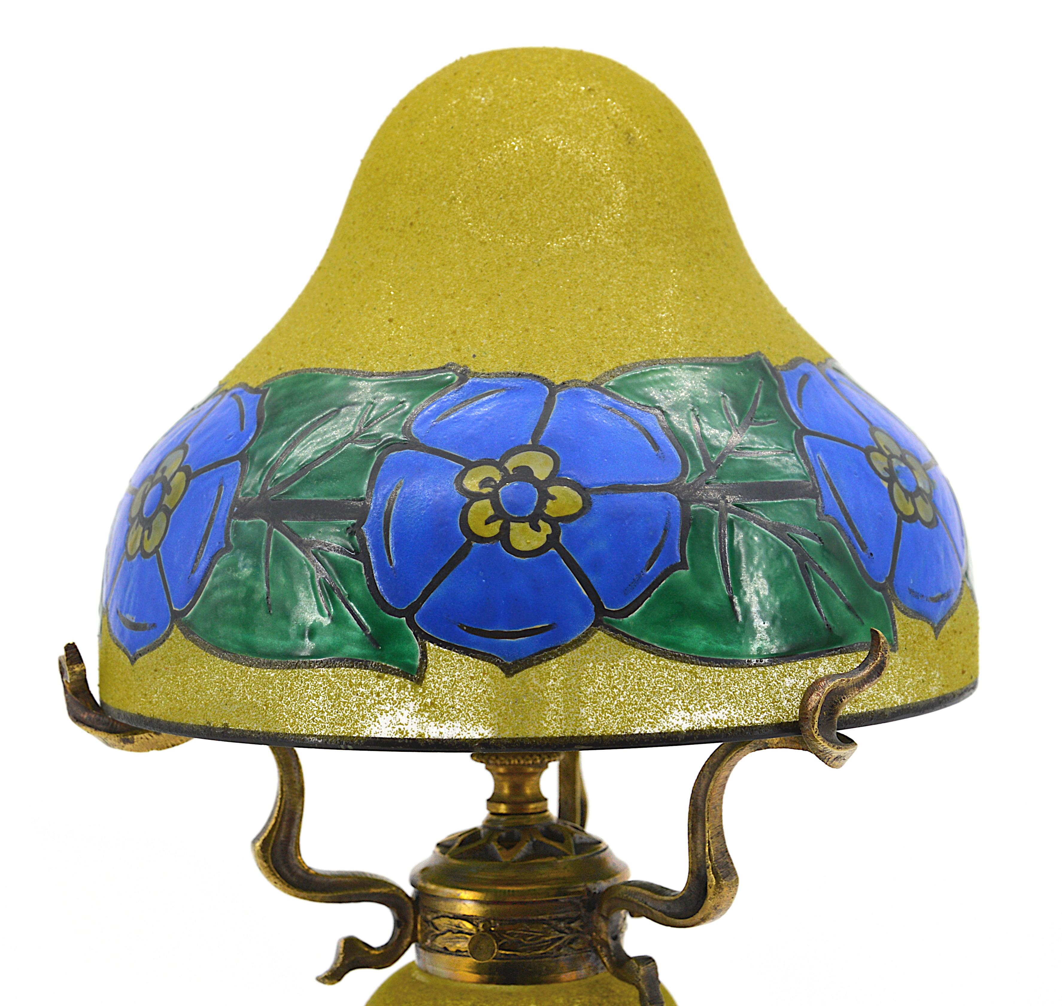 Français Lampe de table Art déco française Leune, années 1920