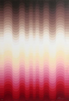 Someone-Somewhere, Op Art Screenprint by Lev Moross