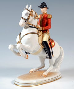 'Levade' With Rider, Spanish Riding School Vienna, Horse By Augarten, 20th