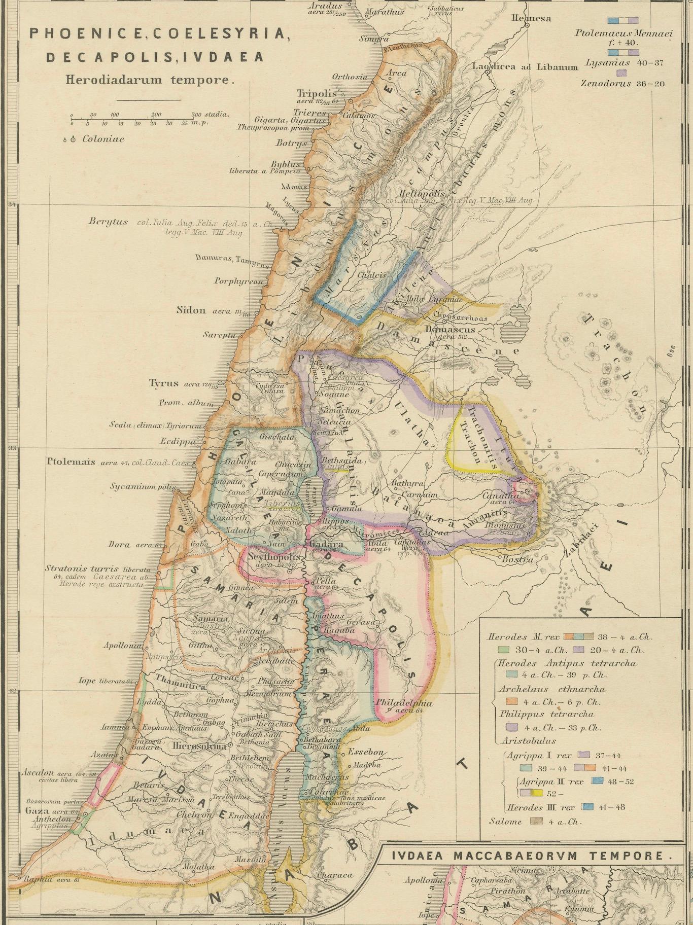 Levant in Antiquity: Lands of Phoenicia, Judea, and Neighboring Kingdoms, 1880 For Sale 5