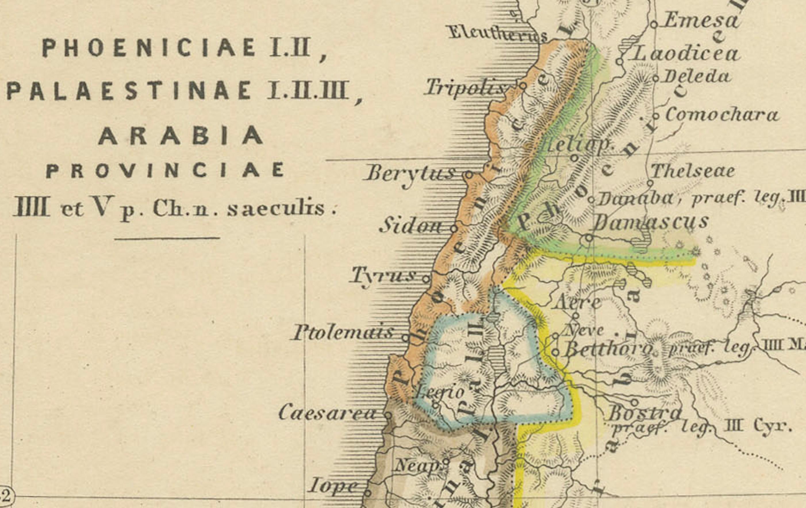 Levant in Antiquity: Lands of Phoenicia, Judea, and Neighboring Kingdoms, 1880 In Good Condition For Sale In Langweer, NL