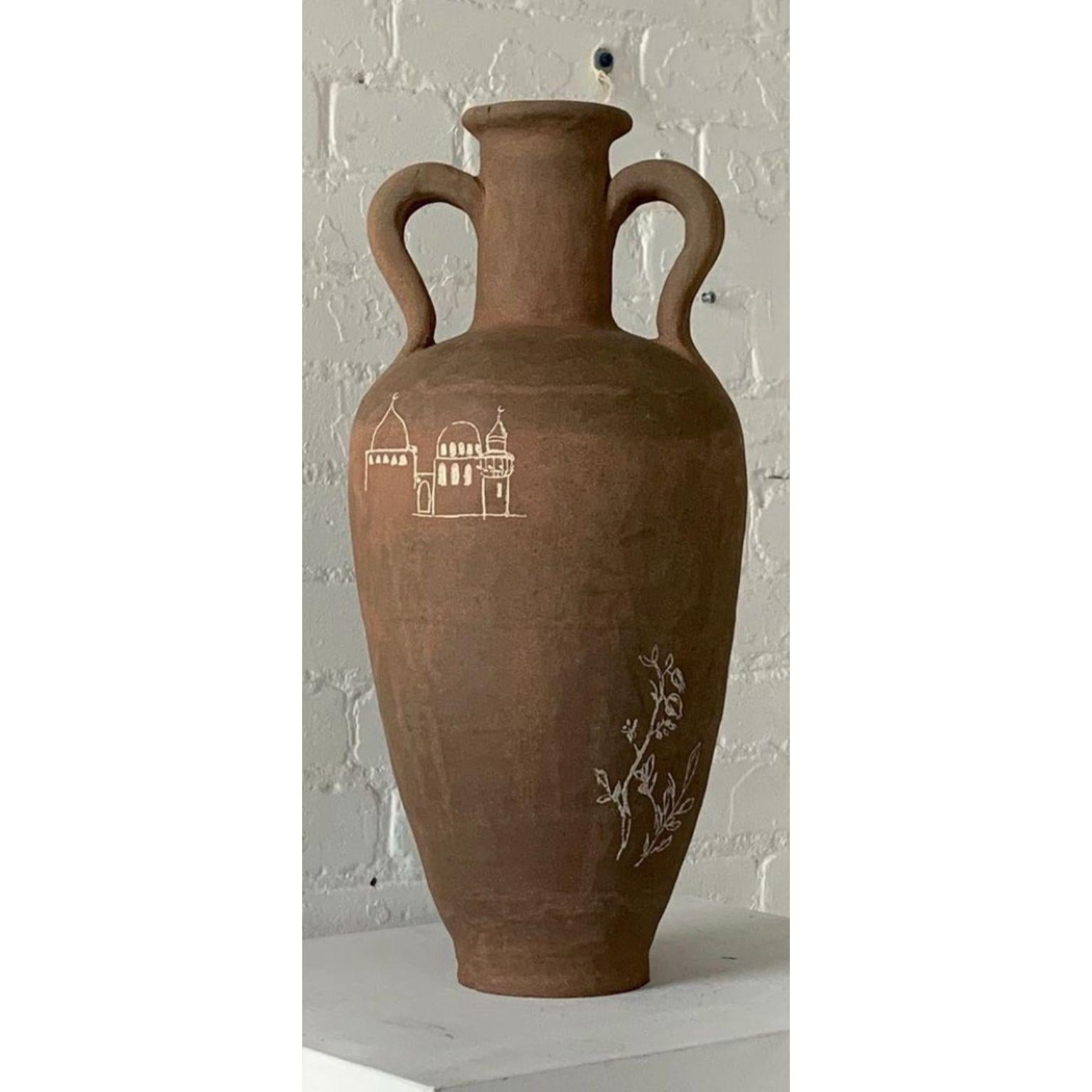 Post-Modern Levant Vase by Solem Ceramics For Sale