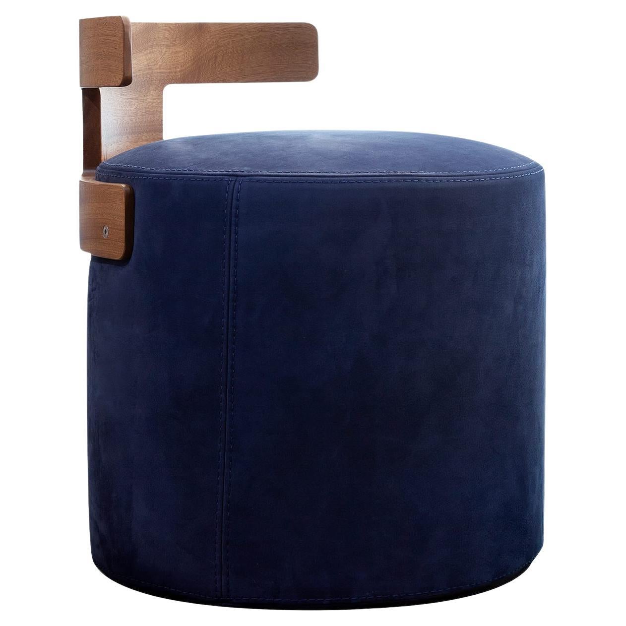 Levante Blue T-Pouf by Massimo Castagna