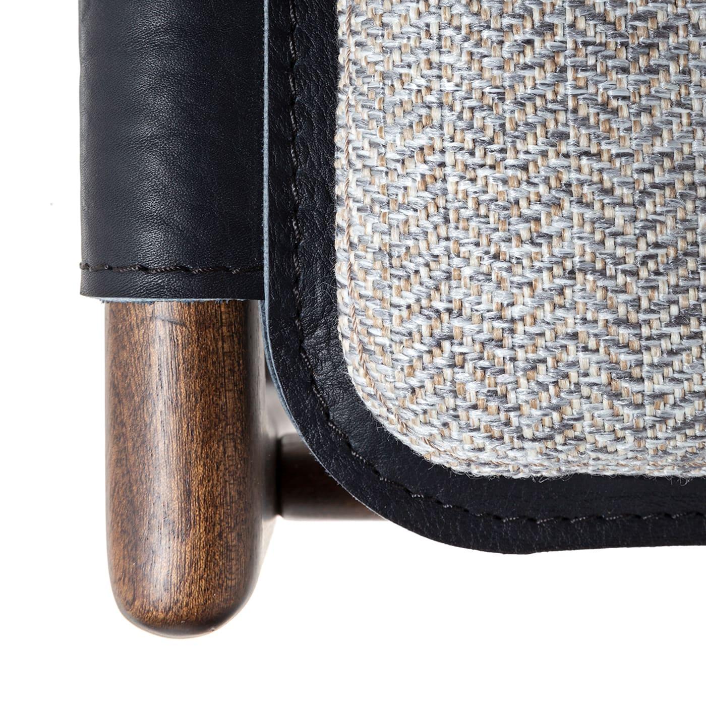 Italian Levante Dark Chair with Armrests by Massimo Castagna