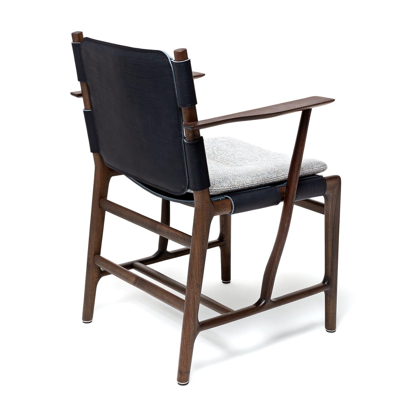 Levante Dark Chair with Armrests by Massimo Castagna In New Condition In Milan, IT