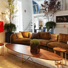 Grünes Sofa von Levante