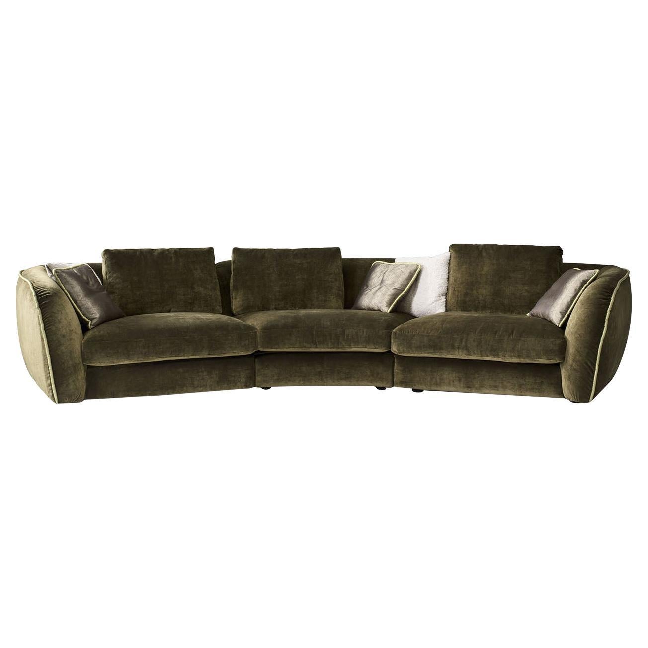 Grünes Sofa von Levante