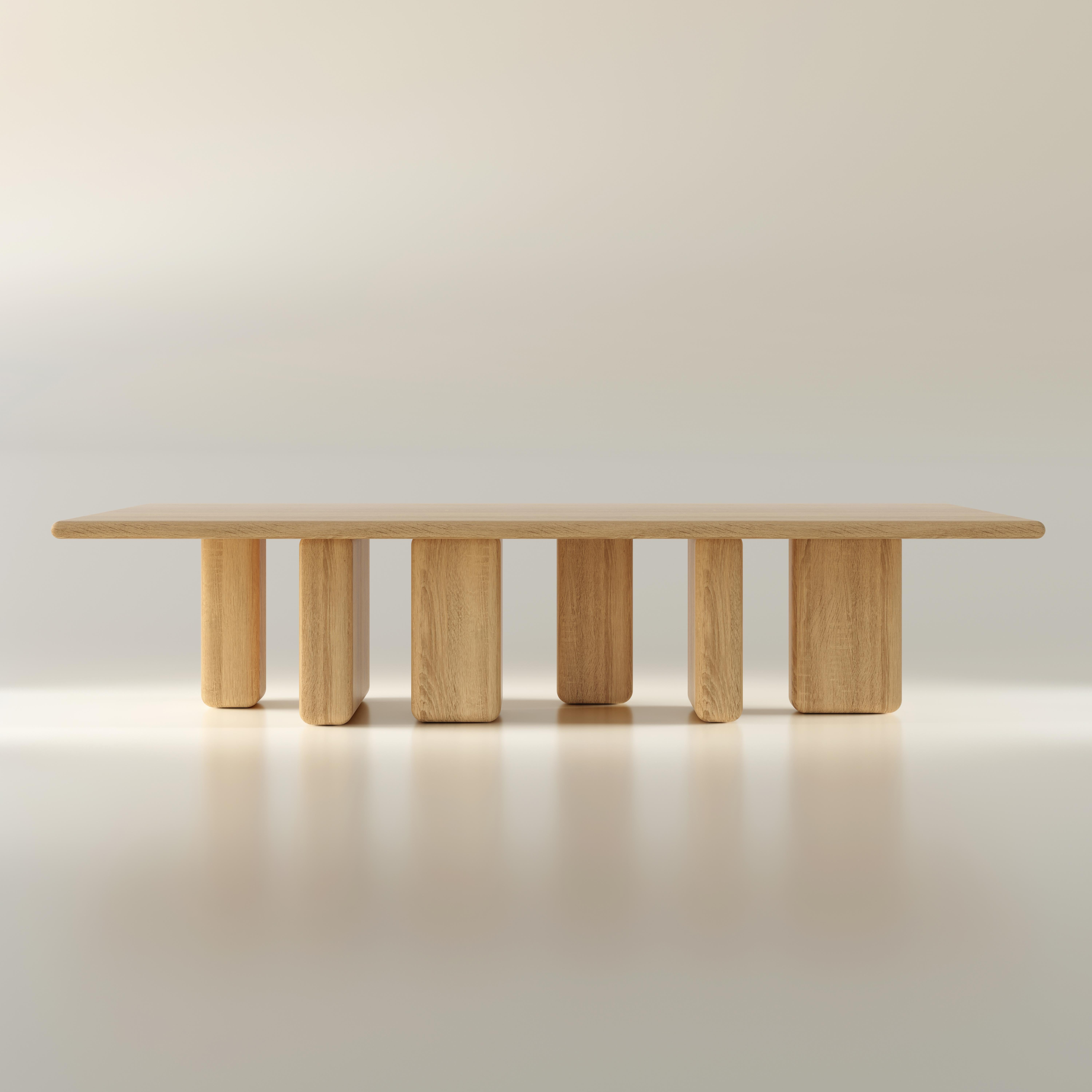 Table 330 en Oak Oak Levante par Francesco Zonca
Série numérotée et signée
Dimensions : D 120 x L 330 x H 74 cm
Matériaux : Chêne.

Disponible en 330 cm, 280 cm ou 230 cm.

Des matériaux naturels, sculptés par le vent. Des bois précieux, retournés