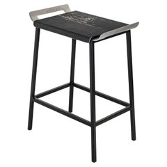 Levante sgabello inox e lino