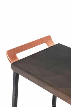 Levante copper and silk stool