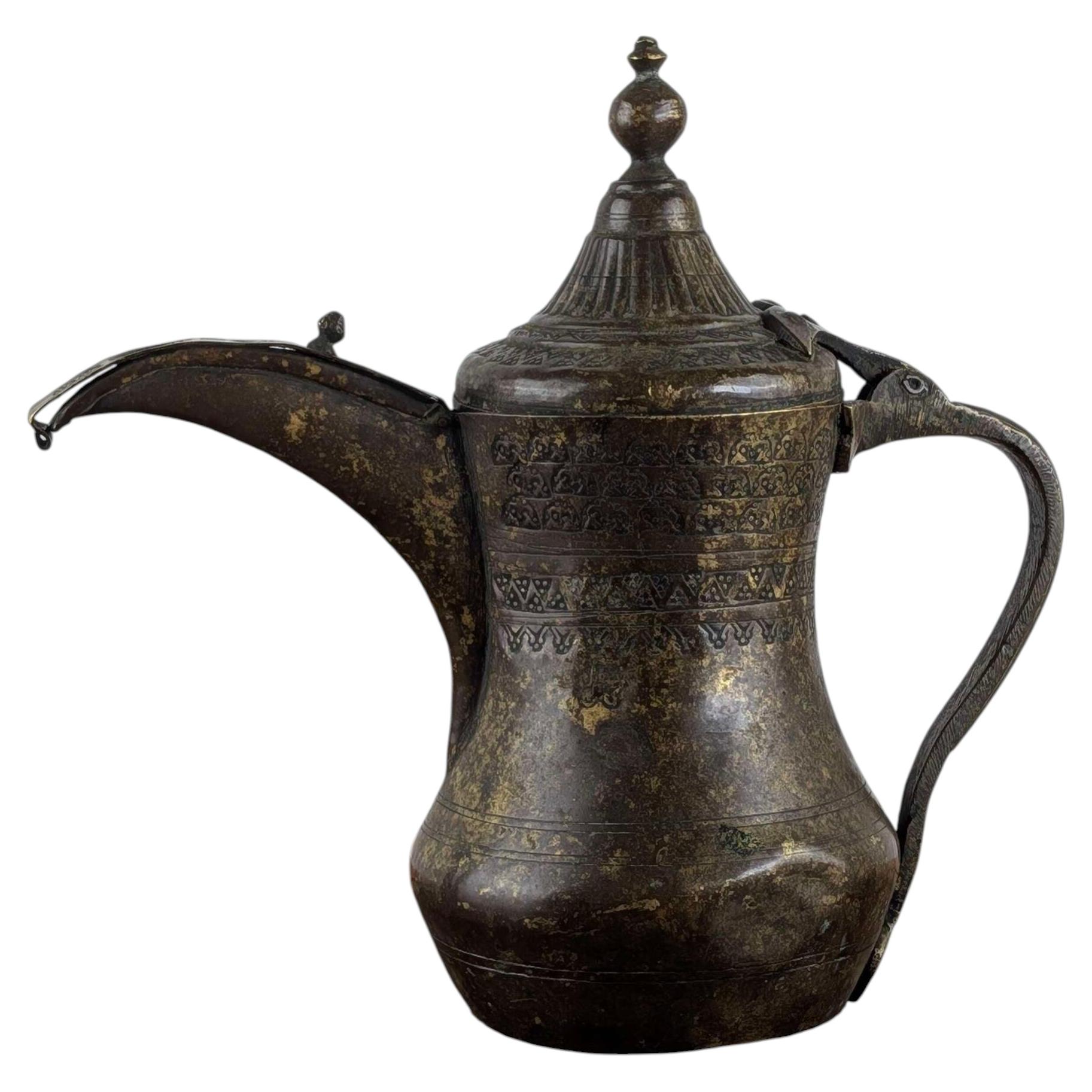 Levantine Copper Dallah Coffee Pot, Syria, Early 20th Century