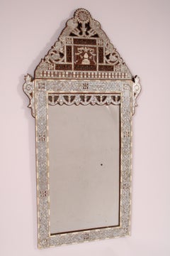 Levantine Mother of Pearl and Bone Inlaid Mirror