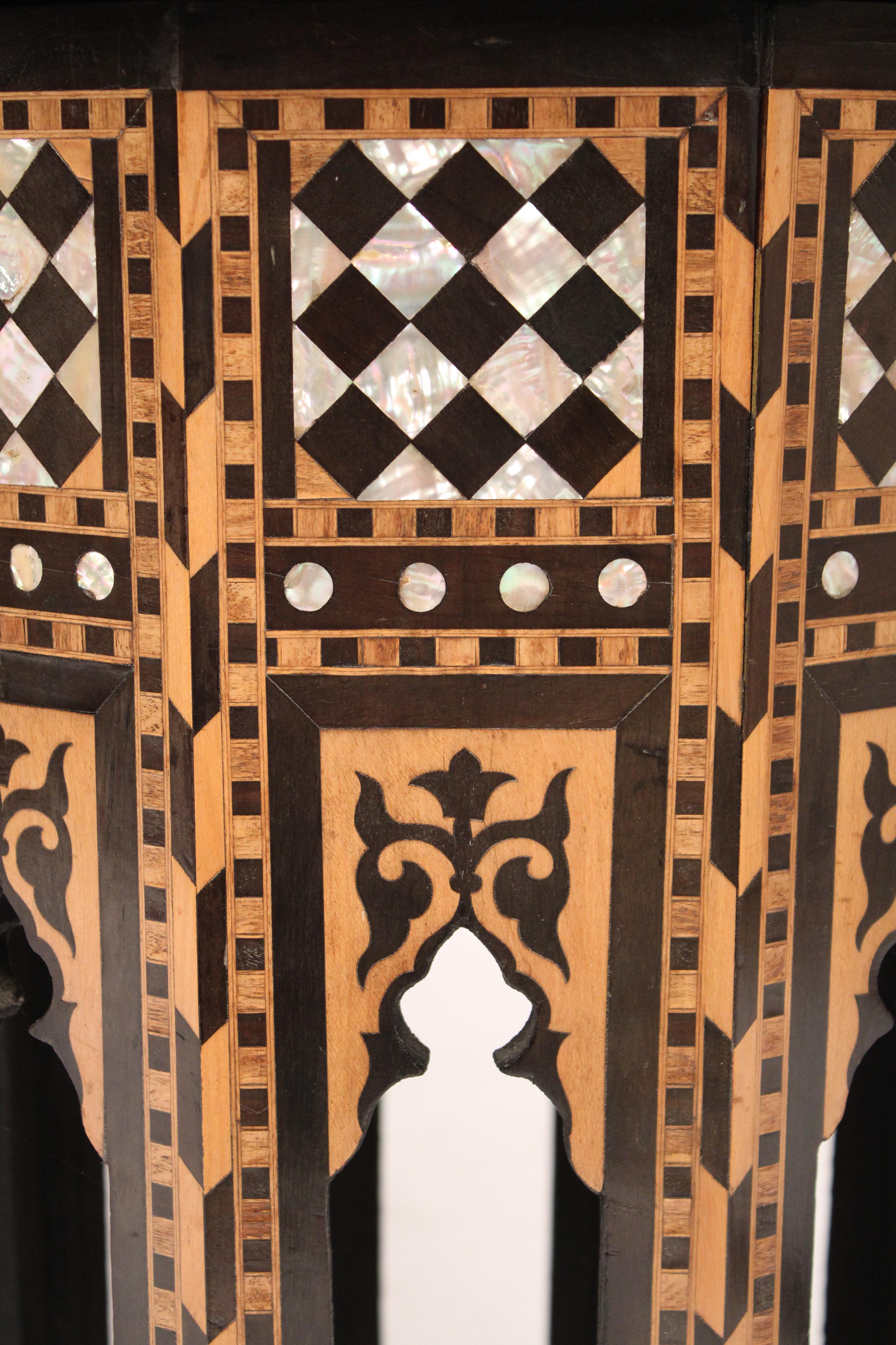 Levantine Mother of Pearl and Wood Inlaid Occasional Table 2