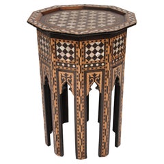 Levantine Mother of Pearl and Wood Inlaid Occasional Table